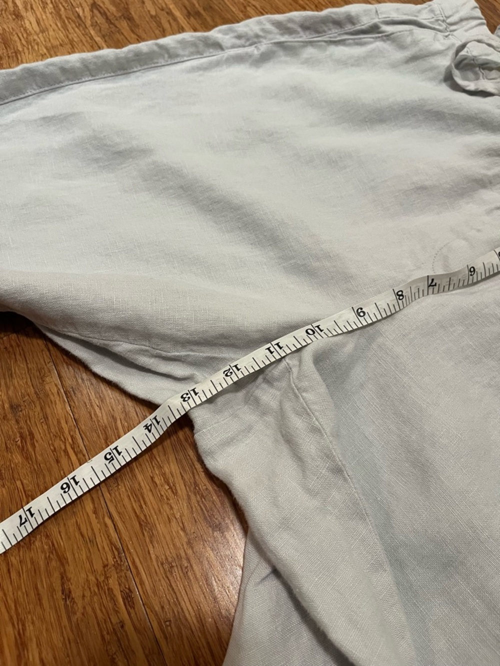 Pure Jill J. Jill Linen Drawstring Elastic Waist Cropped Pants w/ Pockets. Large - Picture 10 of 12